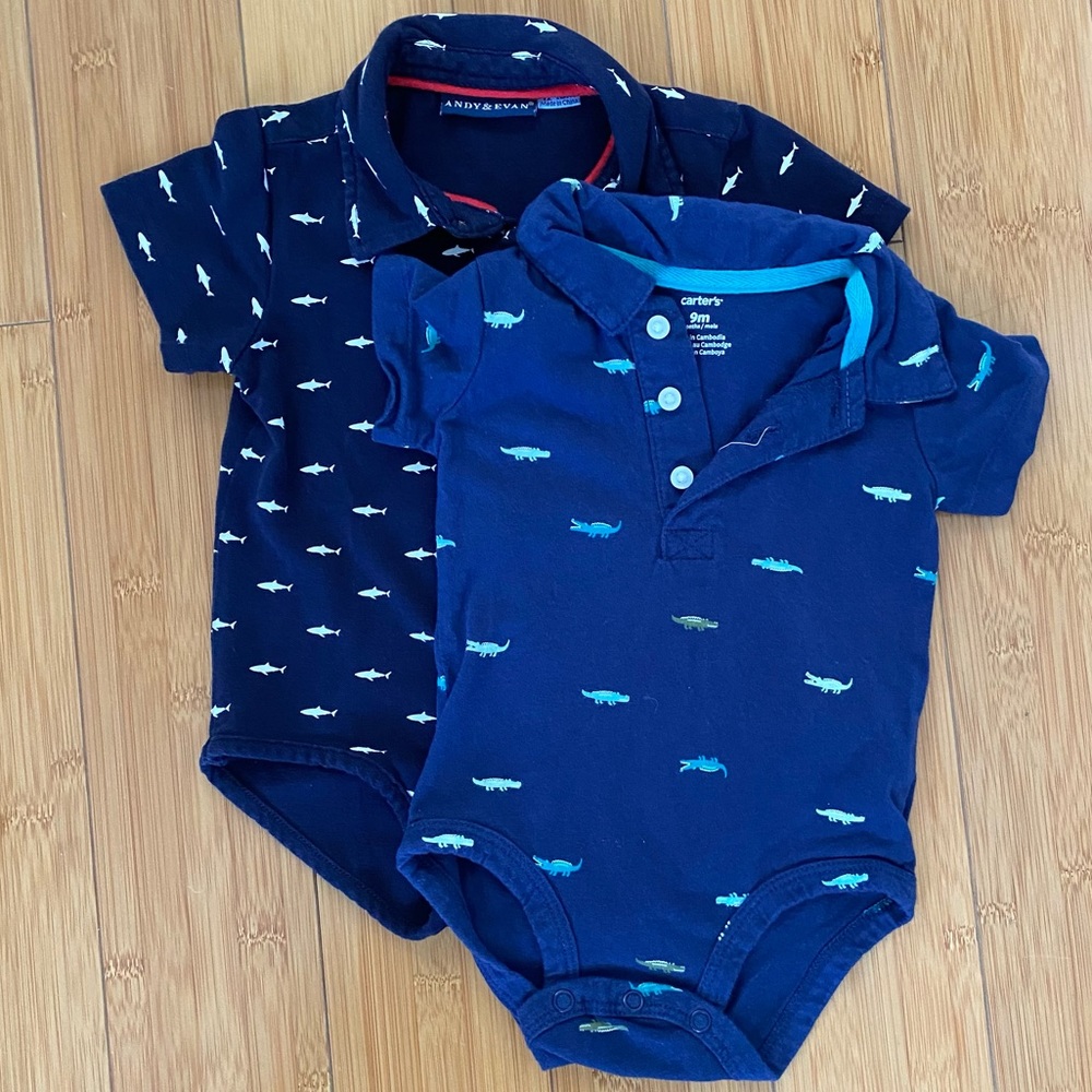 Bundle of 9 month polo onesies